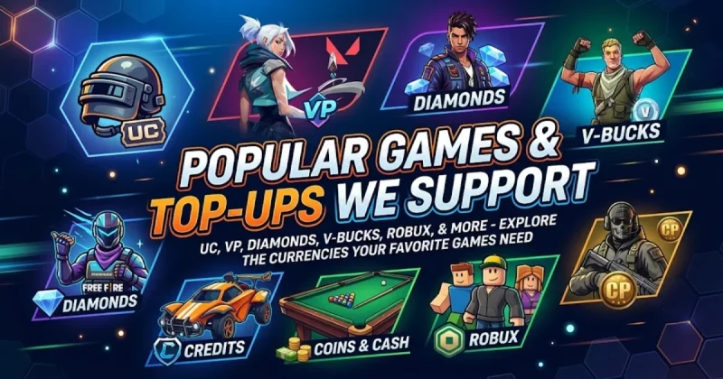 Popular Games & Top-Ups We Support