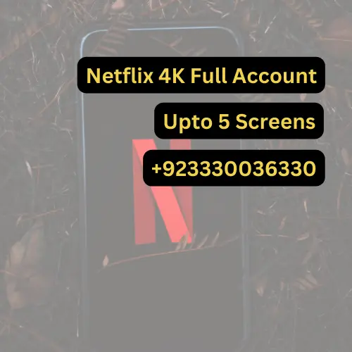 Netflix Full Account - 5 Screens - 4K  Streaming  - 1 Month Access