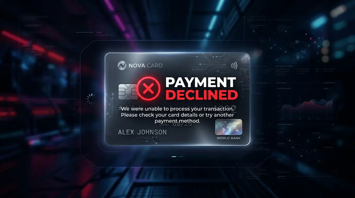 Netflix credit card declined error in Pakistan